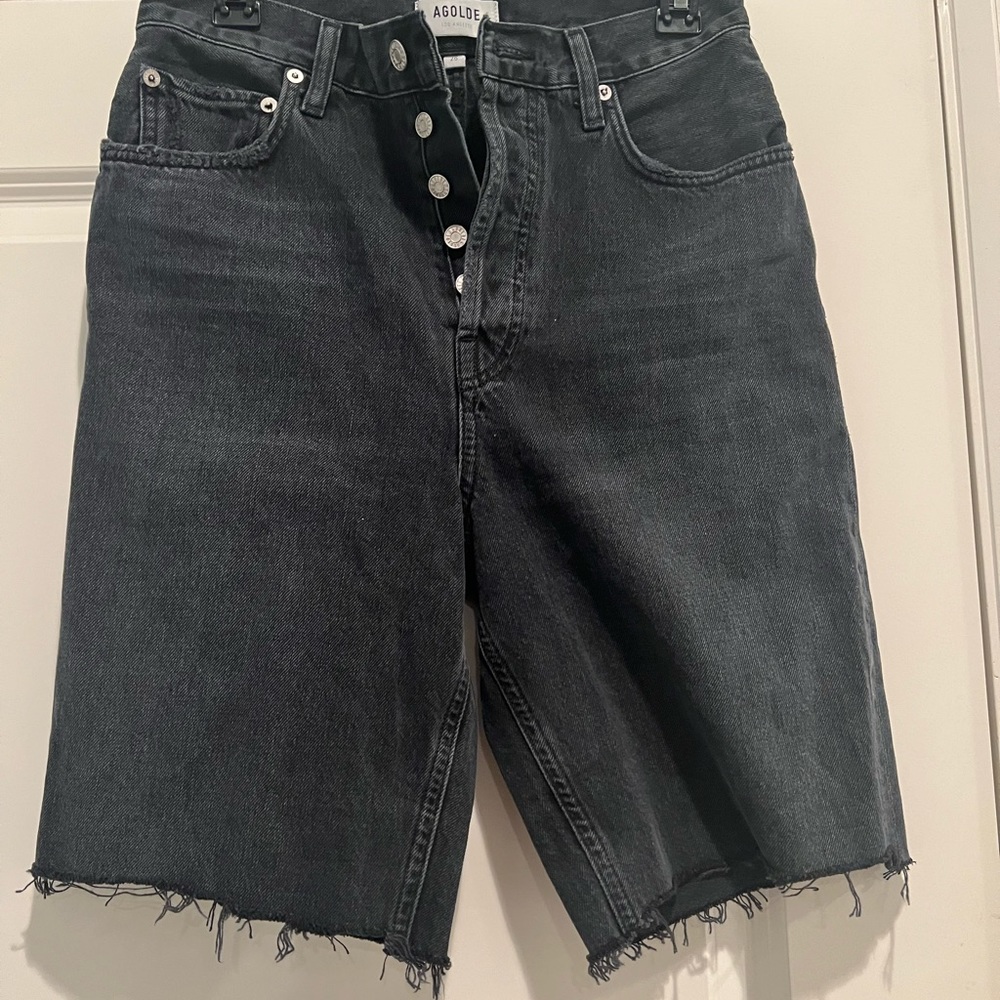 Agile Black Denim Shorts